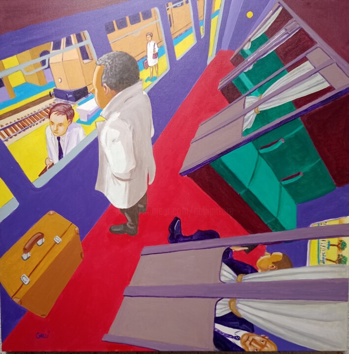 Il viaggiatore preoccupato 绘画, 23.6x23.6 in