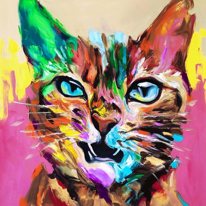 Meow 绘画, 31.5x31.5 in