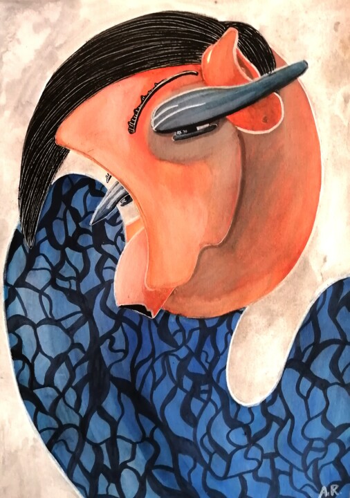 Summertime sadness 绘画, 11.7x8.3 in