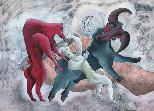 thought intrusion 绘画, 59.8x71.3 in