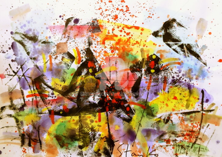 Presentiment-XXI 绘画, 19.7x27.6 in