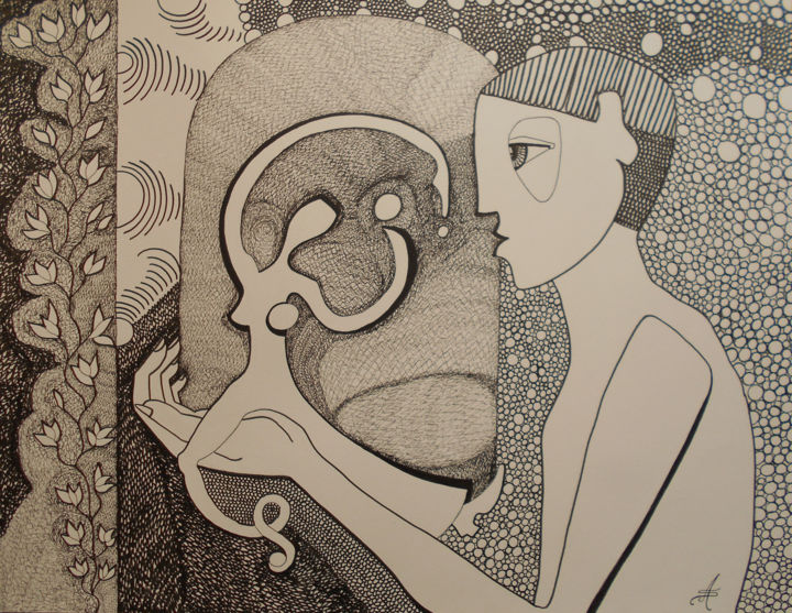 Danse sur ma main 图画, 19.7x25.6 in