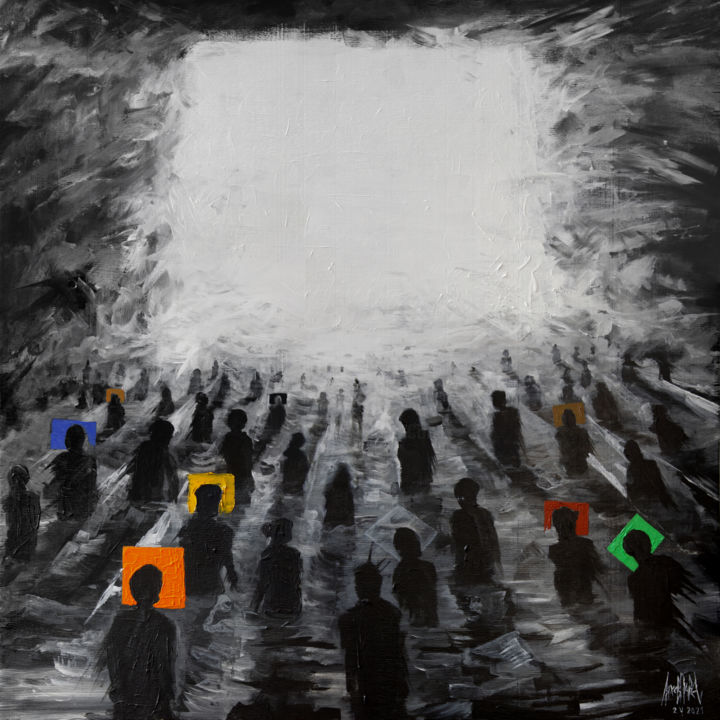 No 01 2021 绘画, 28.4x28.4 in