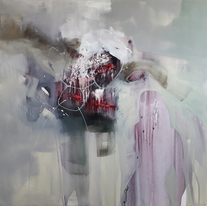 Peinture intitulée "Pensée" par Luc Andrieux, Œuvre d'art originale, Acrylique Monté sur Châssis en bois
