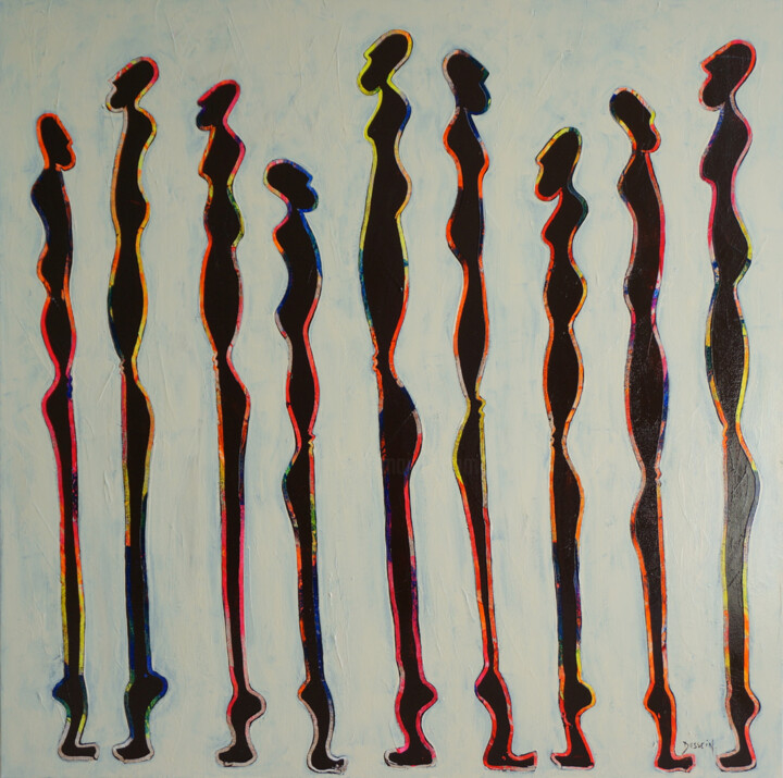 Nématoïdes 26 绘画, 31.5x31.5 in