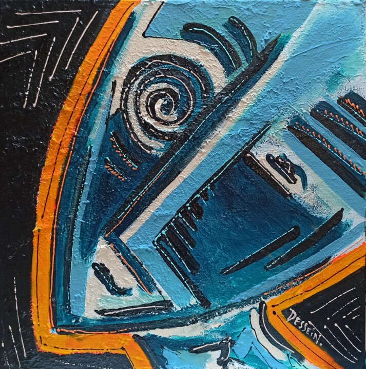 Peinture intitulée "Inadapté (9)" par Delphine Dessein, Œuvre d'art originale, Acrylique