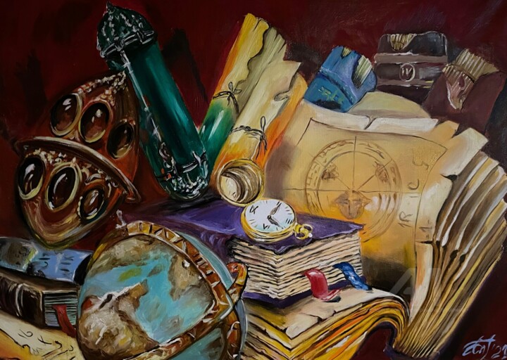 Pintura titulada "Looking for a treas…" por Anna Pavlovich-Naneva, Obra de arte original, Oleo