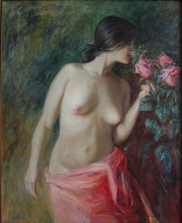Painting titled "Morning fragrance" by Alisa Gibet, Original Artwork, Oil