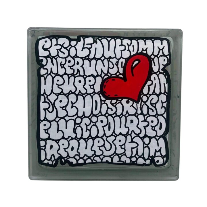 Pavé du mur du bonheur N°409 雕塑, 7.5x7.5 in
