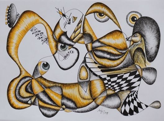 图画,  8.3x11.7 in 