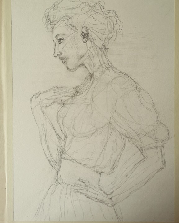 Mujer 图画, 16.1x11.8 in