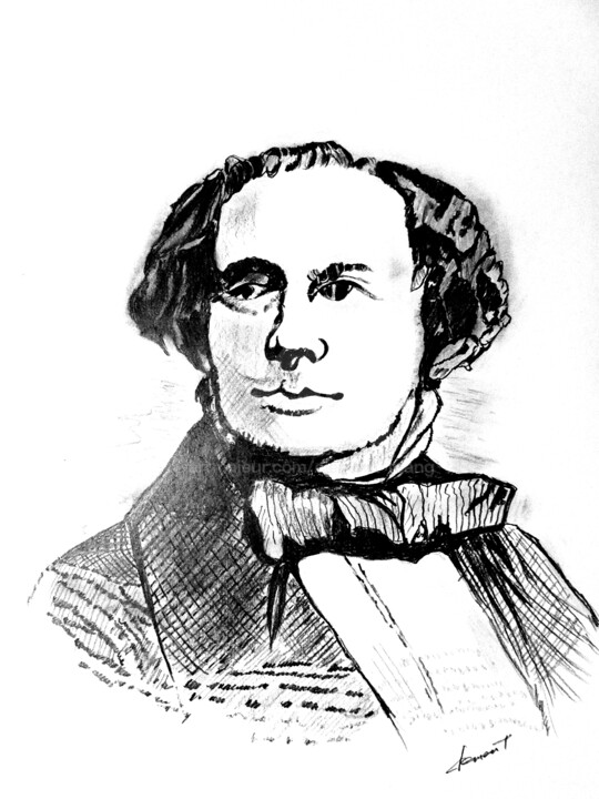 Charles Dickens i 图画, 15x11 in