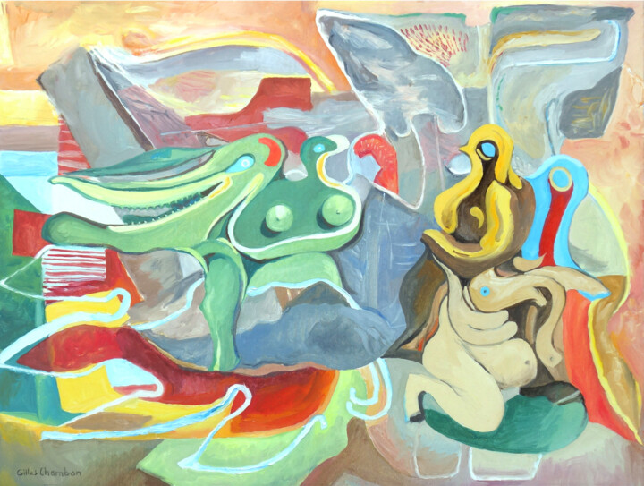 Les aléas de la métempsychose 绘画, 18.1x24 in