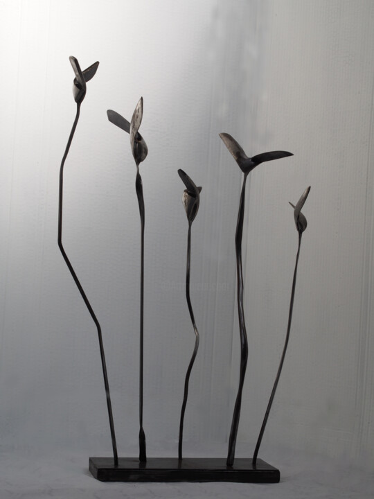 Sculpture intitulée "Vol de lignes, Lign…" par Vincent Fons, Œuvre d'art originale, Métaux