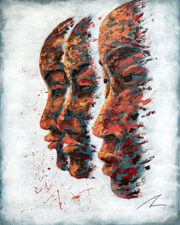 Pintura intitulada "All Colours | Moder…" por Koorosh Nejad, Obras de arte originais, Acrílico