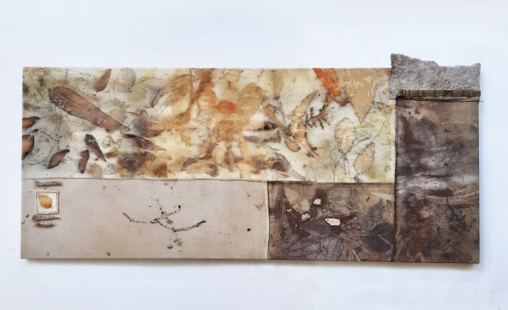 Art textile intitulée "Autumn" par Elena Tzirulnik, Œuvre d'art originale, Tissu