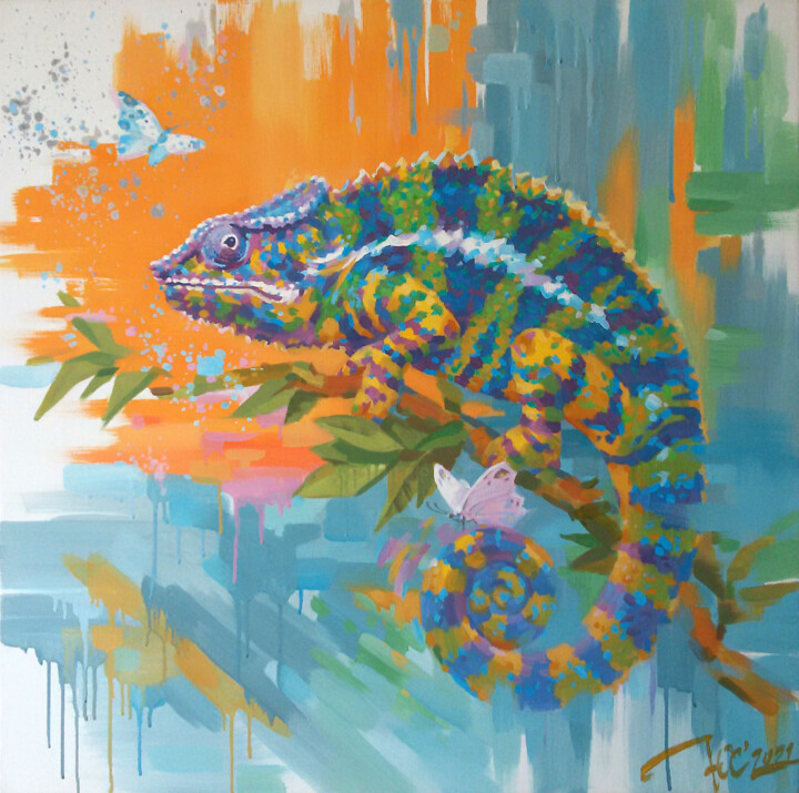 Out of your comfort zone 绘画, 29.5x29.5 in