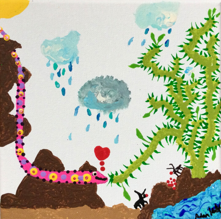 Love is Blind 绘画, 8x8 in