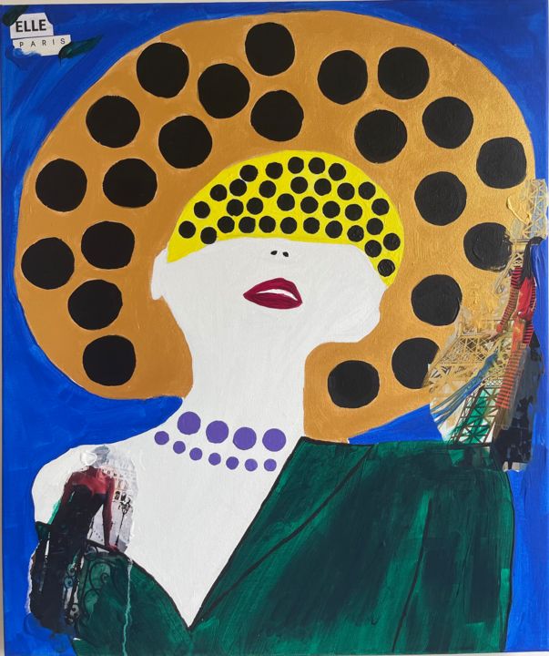 Miss La Parisienne #14 绘画, 23.6x19.7 in