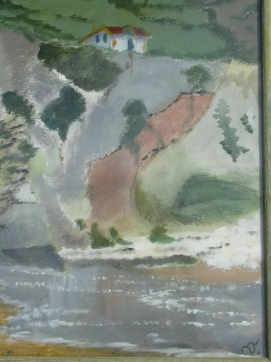 Peinture intitulée "Zumaïa en Côte Basq…" par Nathalie Torrents, Œuvre d'art originale