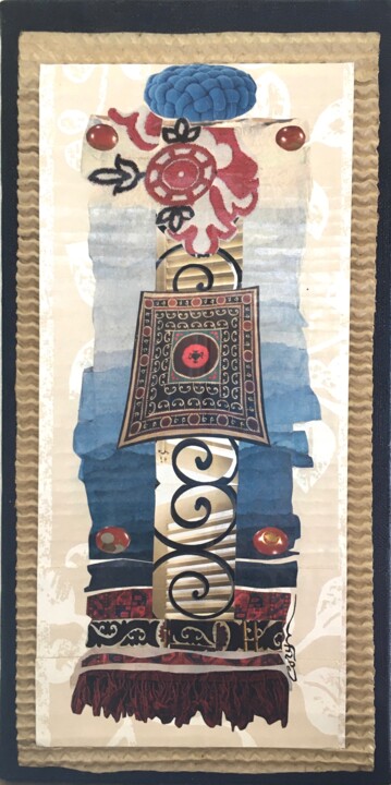 Broderie japonaise 拼贴, 15.8x7.9 in