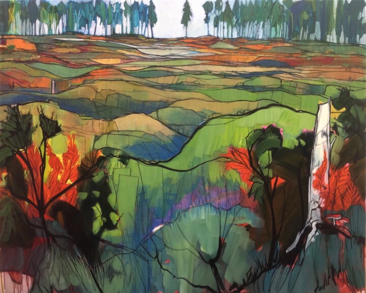 Painting titled "Moreton" by Mark Harris, Original Artwork, Acrylic