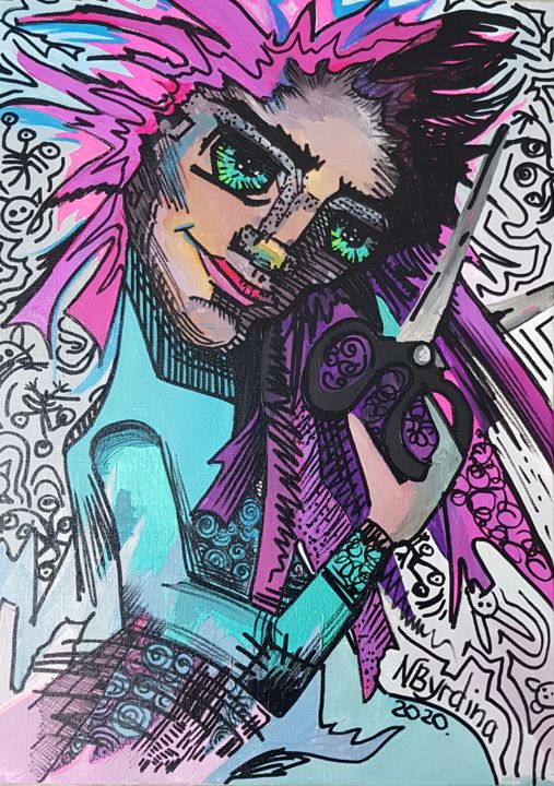 Stylist, or Cut all unnecessary 绘画, 31.5x19.7 in