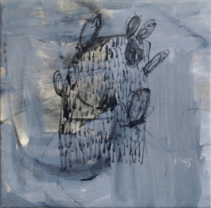 Painting titled "Transparency" by Glib Franko, Original Artwork, Oil Mounted on Wood Stretcher frame