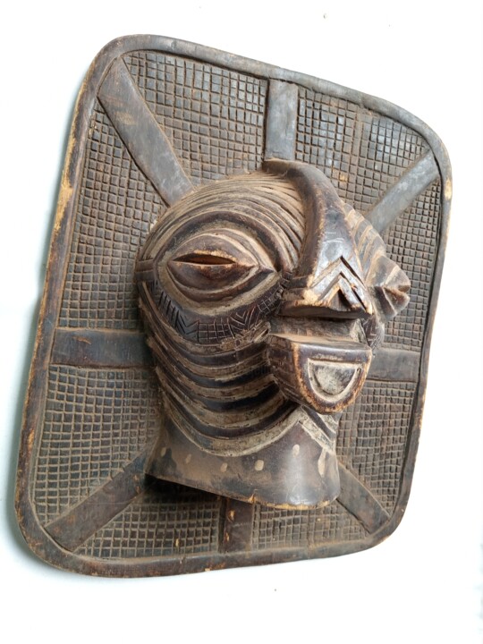 African mask,Songye tribe mask,Congo mask 雕塑, 16.1x13 in