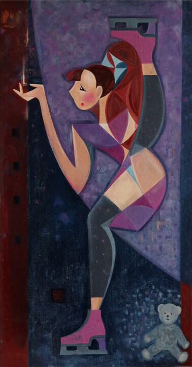 Медвежонок 绘画, 33.5x17.7 in