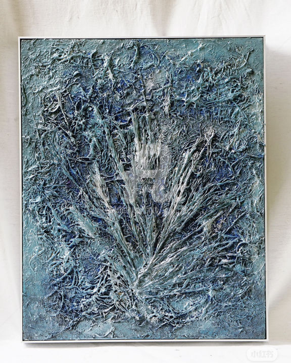 Collages titulada "tree skin" por Echo He, Obra de arte original, Collages