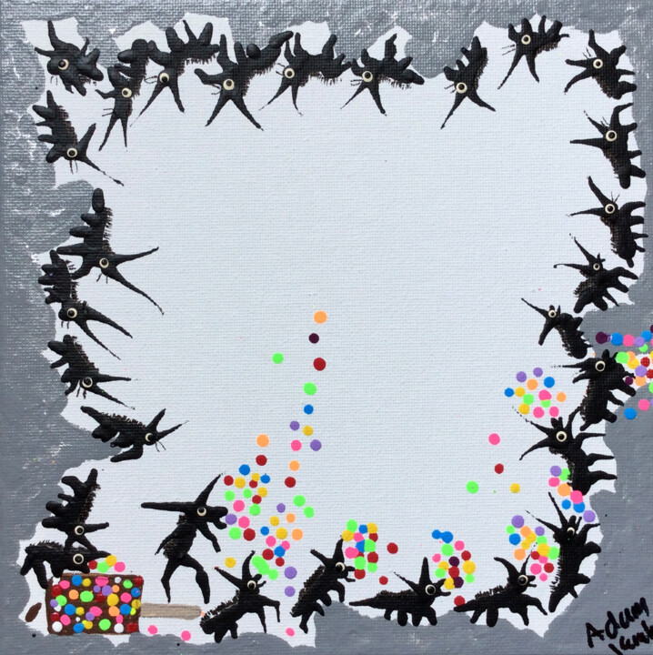 Sugar Heist 绘画, 8x8 in