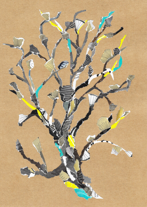 Orange tree Collages, 11.7x8.3 in