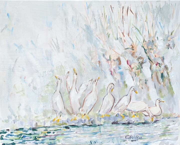 The Ups and Downs of Duck Life 绘画, 16.1x20.1 in
