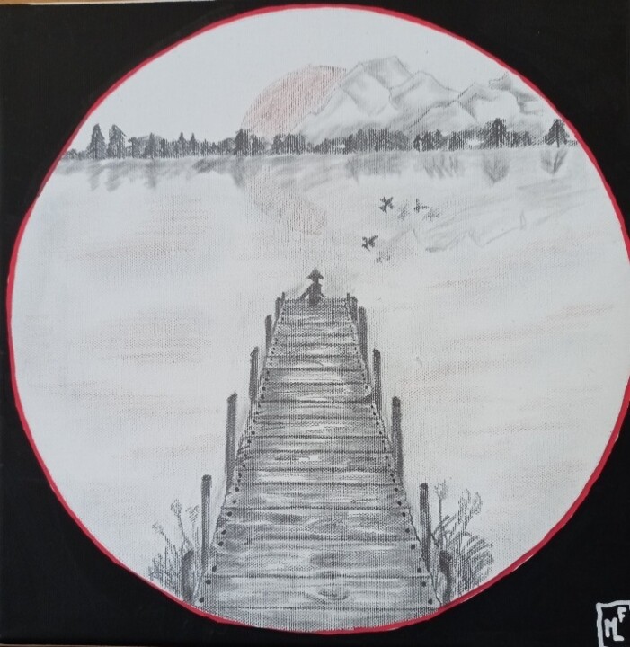 loin d'ici 图画, 11.8x11.8 in