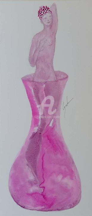 la petite baigneuse 绘画, 18.9x9.1 in