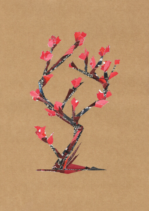 Cherry tree Collages, 11.7x8.3 in