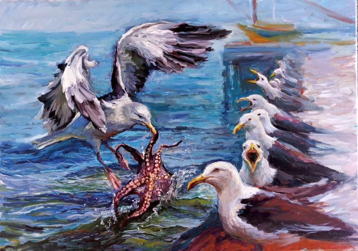 The Spectators 绘画, 19.7x27.6 in
