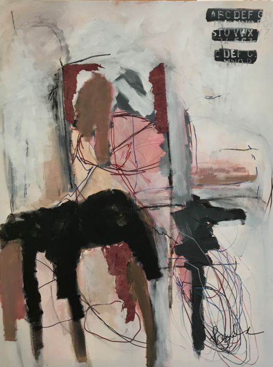 Painting titled "Quel est le nom de…" by Johanne Proulx, Original Artwork, Acrylic