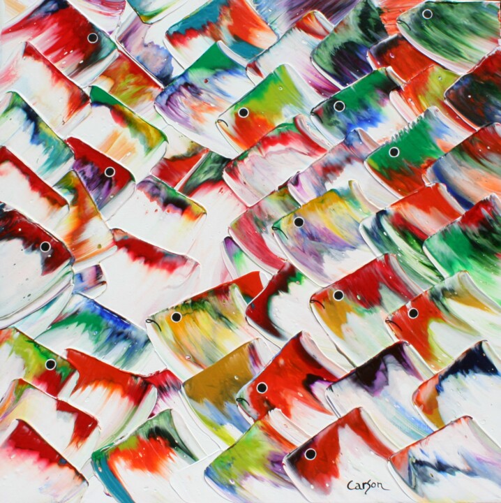Regard tropical - SOLD Mme Sylvie Picard 绘画, 24x24 in