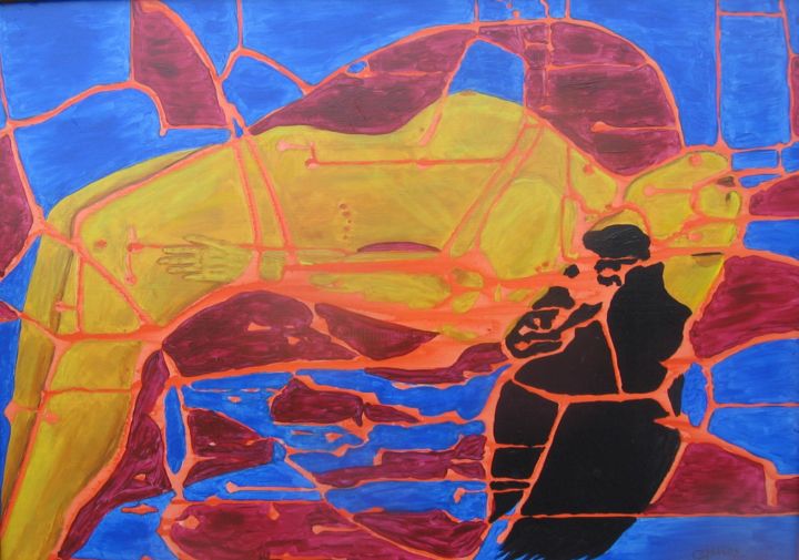 Lévitation 绘画, 16.9x24 in