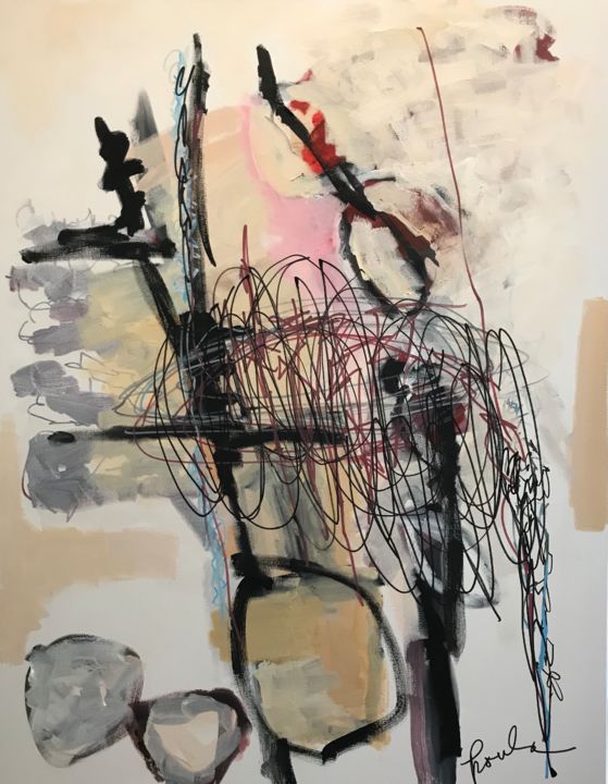 Signes de vie! 绘画, 40.2x29.9 in