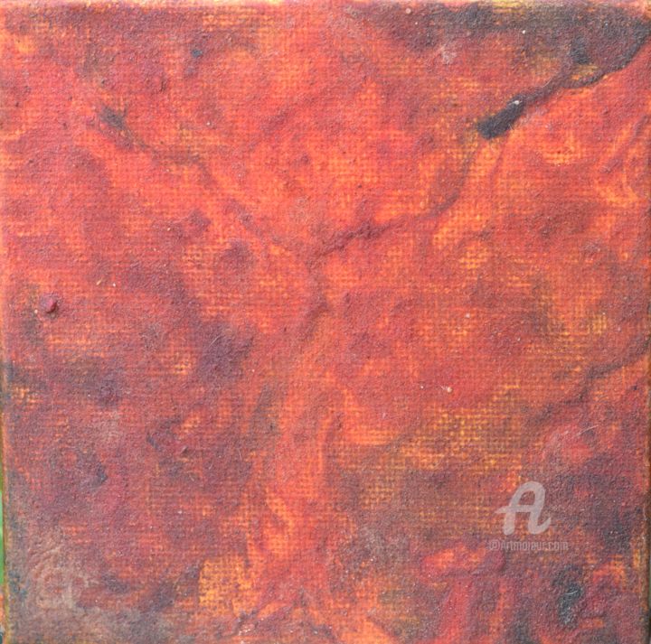 Painting titled "Flame of the Forest" by Mariska Ma Veepilaikaliyamma, Original Artwork, Pigments