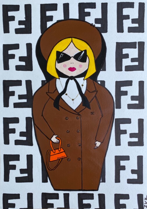 「Matryoshka Fandi」というタイトルの絵画 Vera Zvyaginaによって, オリジナルのアートワーク, アクリル