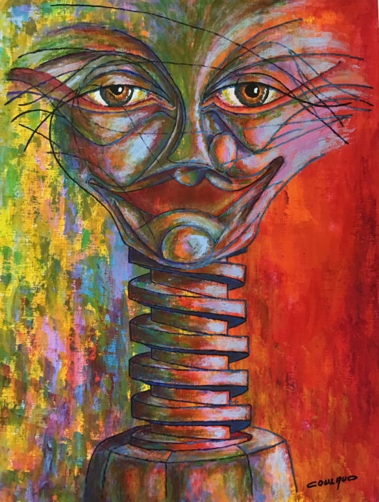 Tu Me Fais Tourner La Tête ! 绘画, 24x18.1 in