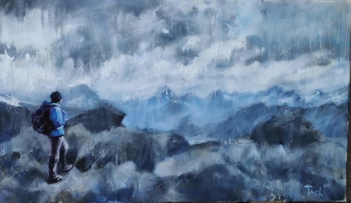 Painting titled "Wuthering Heights" by Natalia Nikolenko, Original Artwork, Oil