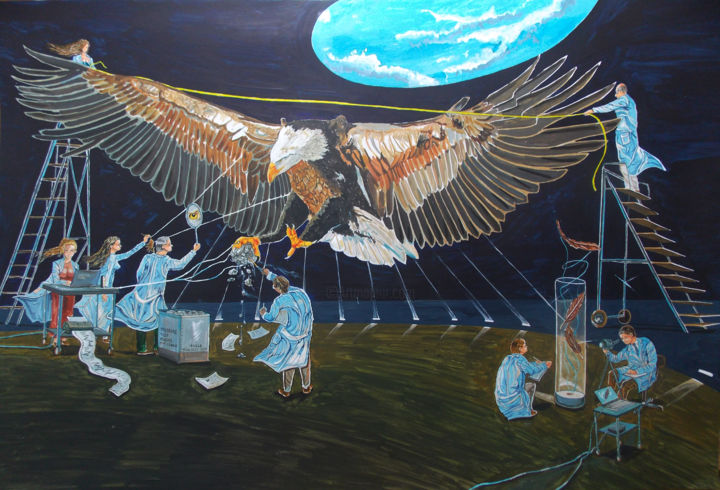 STATE OF EMOTION_ ANIMAL BIOLOGY 绘画, 27.6x39.4 in