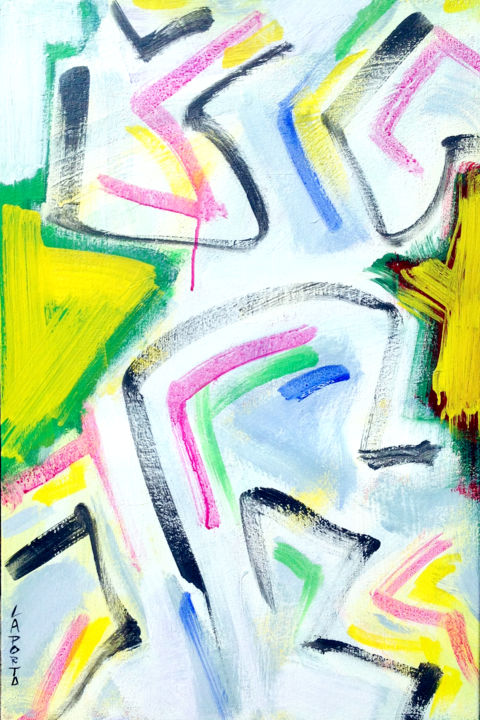 Peinture intitulée "Détour furtif" par Gilbert Laporta, Œuvre d'art originale, Acrylique