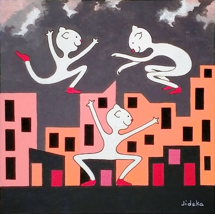 Enfin le déconfinement ! 绘画, 11.8x11.8 in