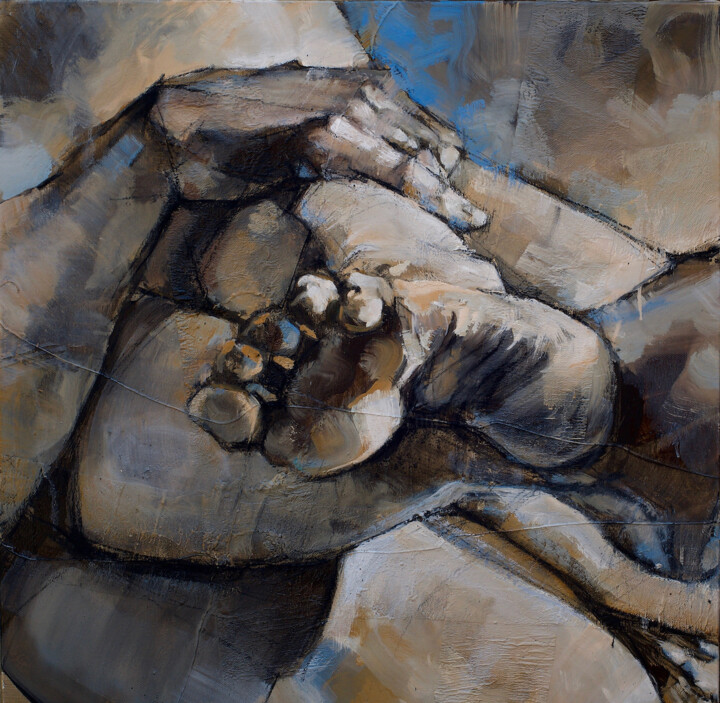 Nu au pied 绘画, 23.6x23.6 in